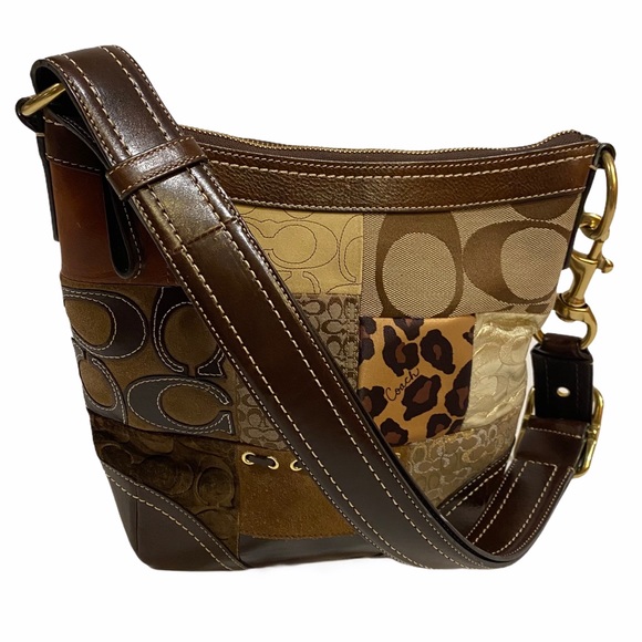 Coach Handbags - Coach Duffle Patchwork leather/suede crossbody bag